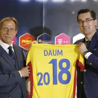 Christoph Daum și Burleanu - Foto: Profimedia