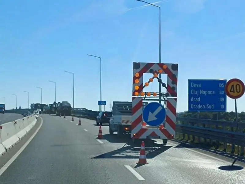 Infiltrații de apă și gropi, pe cioturi de pe Autostrada Transilvania inaugurate de câteva luni - Foto: ebihoreanul.ro