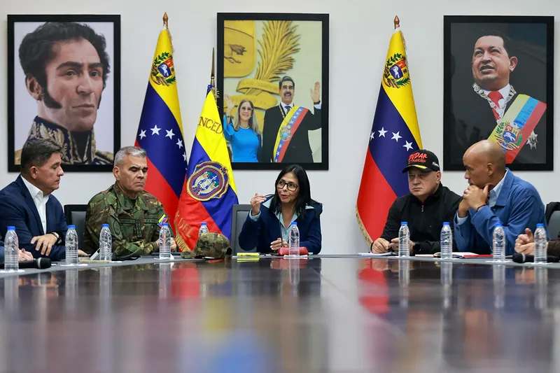 Conferință de presă la Palatului Miraflores a succesoarei lui Maduro, Delcy Rodriguez - Foto: Profimedia Images