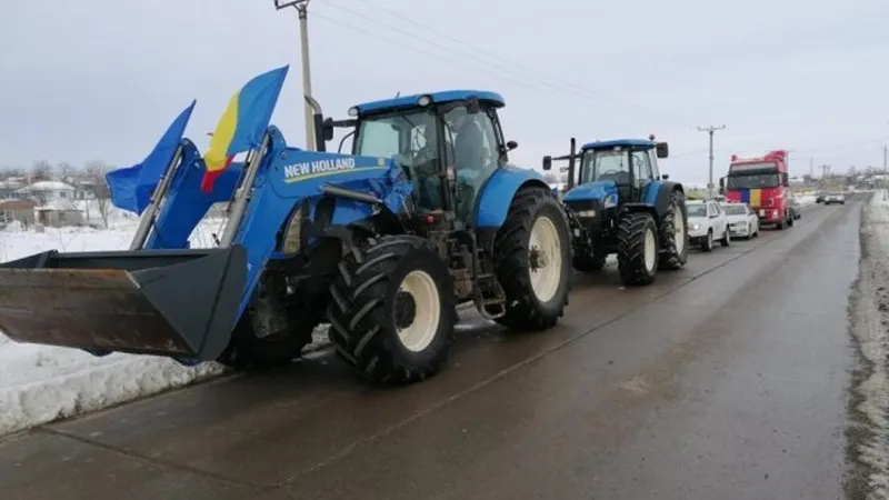 Proteste ale transportatorilor și fermierilor la Iași:„Nu-ți mai permiți acum să asigurare tot anul” - Foto: Ziarul de Iași