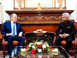 Miniştrii de Externe ai Indiei şi Rusiei, S. Jaishankar şi Lavrov, discuţii, pe 1 aprilie 2022 - Foto: Profimedia Images