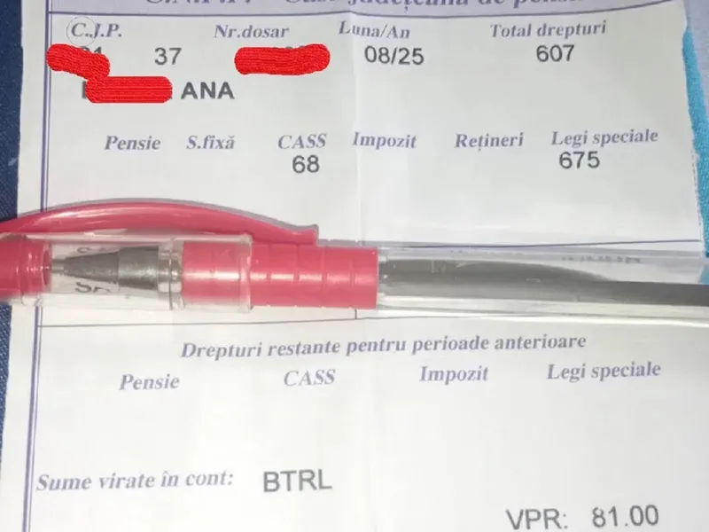 Cupon de pensie - Foto: Arhiva