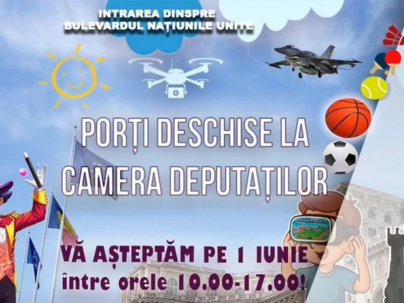 Porți deschise la Camera Deputaților de 1 iunie. Activitățile pregătite pentru copii