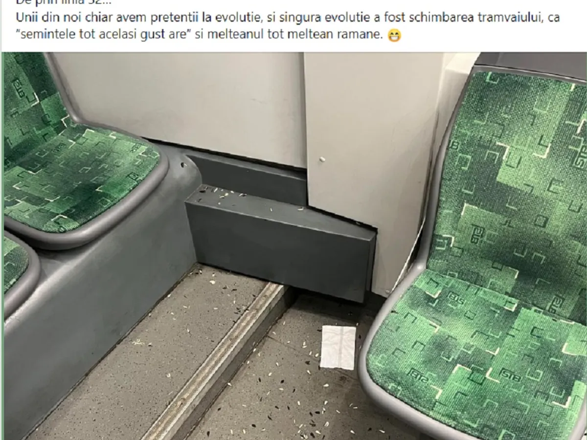 emințe în tramvaiul 32 Foto: Reclamatii STB (fostul RATB) Bucuresti