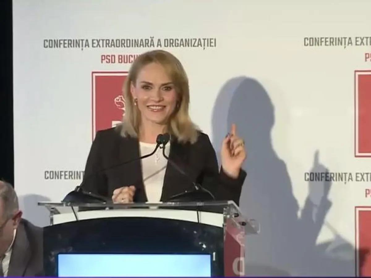 Gabriela Firea ne arată degetul/FOTO: digi24.ro