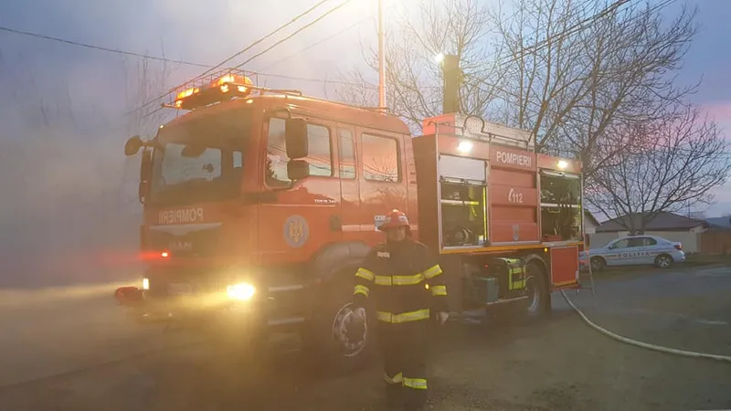 O mașină de spălat a provocat un incendiu de proporții într-un bloc din Galați - FOTO: Facebook/ISU Galați