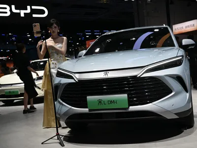 Mașină BYD expusă la Salonul Auto de la Shanghai - Foto: Profimedia Images (Imagine cu rol ilustrativ)