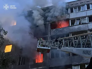 Atac cu drone kamikaze rusești la Kiev. 2 civili uciși și alți 8, dintre care 4 copii, răniți - Foto: X/ @JayinKyiv