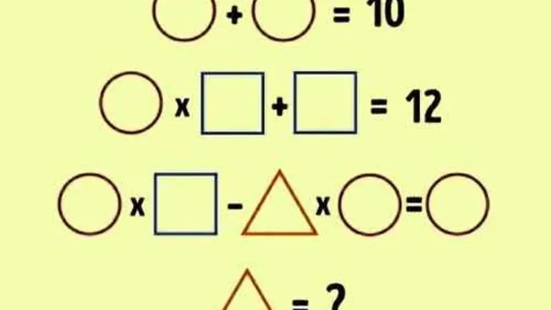 TEST de INTELIGENȚĂ Ce valoare numerică are triunghiul? Ai un IQ ridicat dacă rezolvi în 11 secunde - Foto: jagranjosh.com