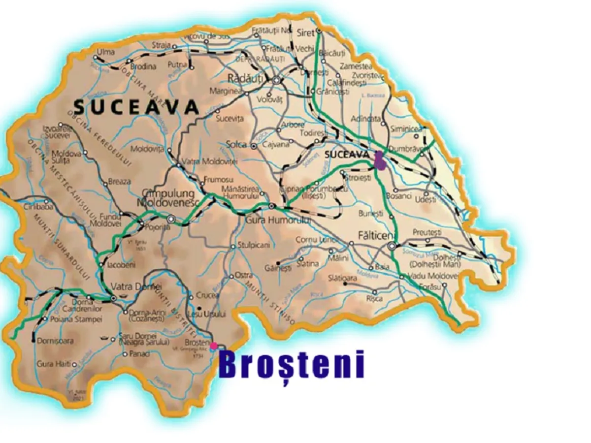 Harta orașului Broșteni Foto: Primăria Broșteni
