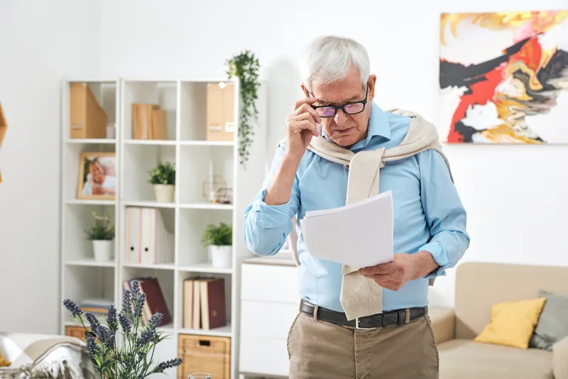 Pensionar cu document în mână Foto: Freepik (rol ilustrativ)