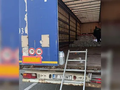Camionul condus de turc - FOTO POliția de Frontieră