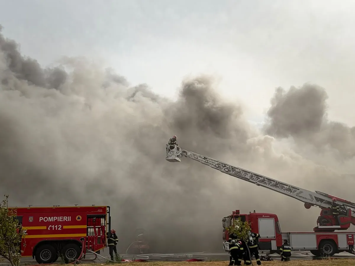 Incendiu la o fabrică din Severin - Foto:  ISU Mehedinți
