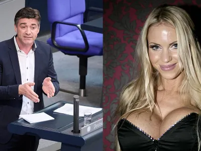 Hagen Reinhold și vedeta porno Annina Ucatis/Foto: twitter