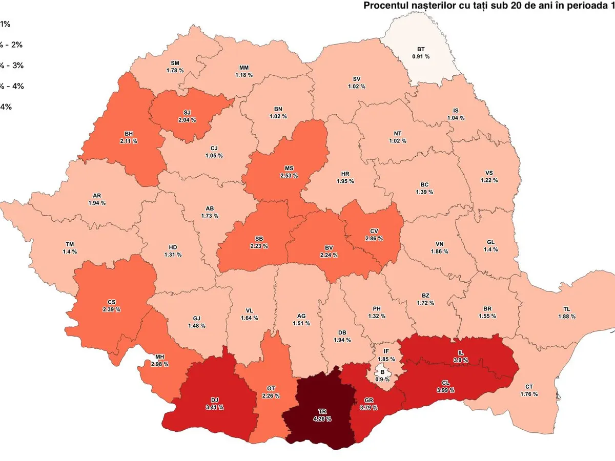 Harta taților minori. Sursa: Facebook Vasile Crăciunescu / geo-spațial.org