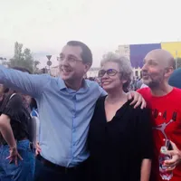 Actrița Oana Pellea împreună cu Vlad Voiculescu și Valeriu Nicolae Foto: Facebook