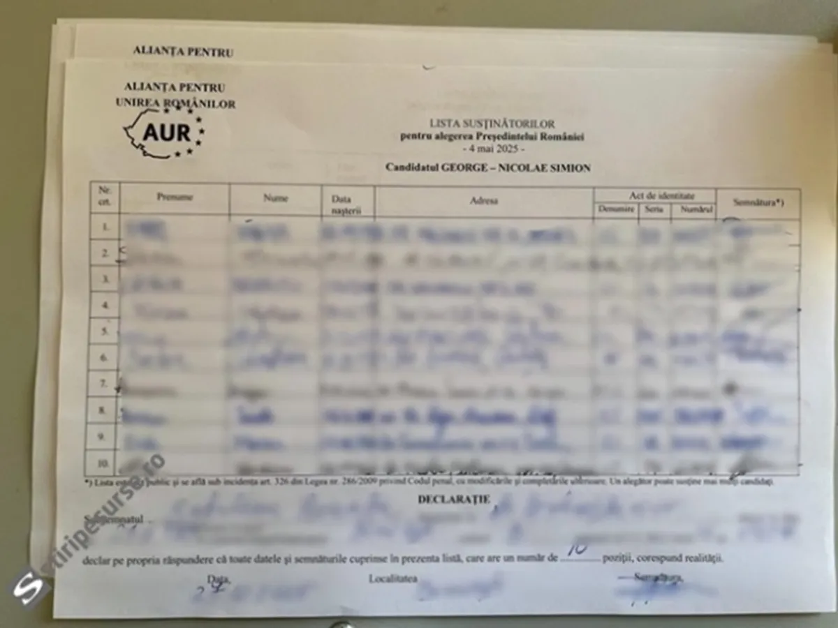 George Simion strângea semnături pentru propria candidatura încă din februarie Foto: stiripesurse.ro