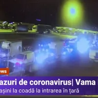 Vama Nădlac, în seara de 10 martie   Captură: Digi24.ro