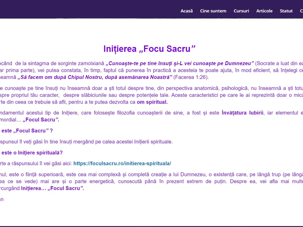 Sursa: Focul Sacru