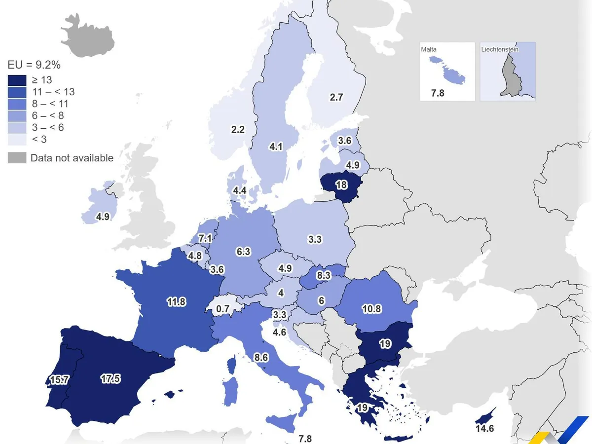 Procentul populatiei din tarile ue care nu isi permite sa isi incalzeasca corespunzator casa - Foto: Eurostat