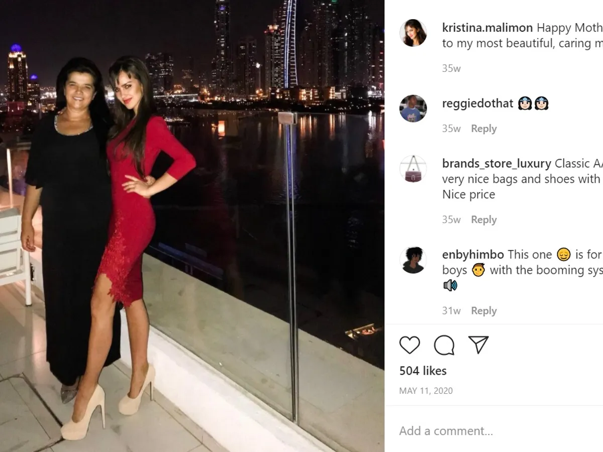 Kristina Malimon și mama ei. Sursa imagine: Instagram