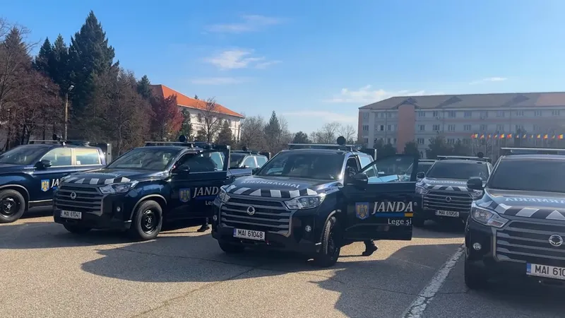 Jandarmeria s-a dotat cu 51 de pick-up-uri. Girofarul, goarna și troliul au dublat prețul - Foto: captură video