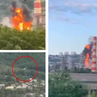 Explozie puternică la o rafinărie Rosneft de la Marea Neagră după un atac cu drone ucrainene - Foto: Twitter/ technicznybdg - Captură foto