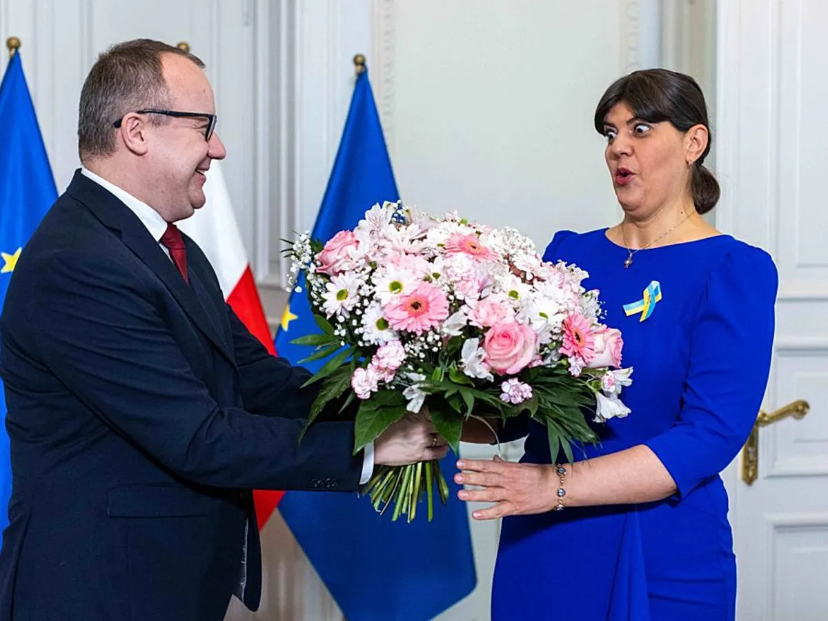 Laura Codruţa Kovesi, la întâlnirea cu ministrul polonez al Justiţiei, Adam Bodnar - Foto: Profimedia Images