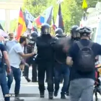 Proteste la Berlin. Captură video TVR
