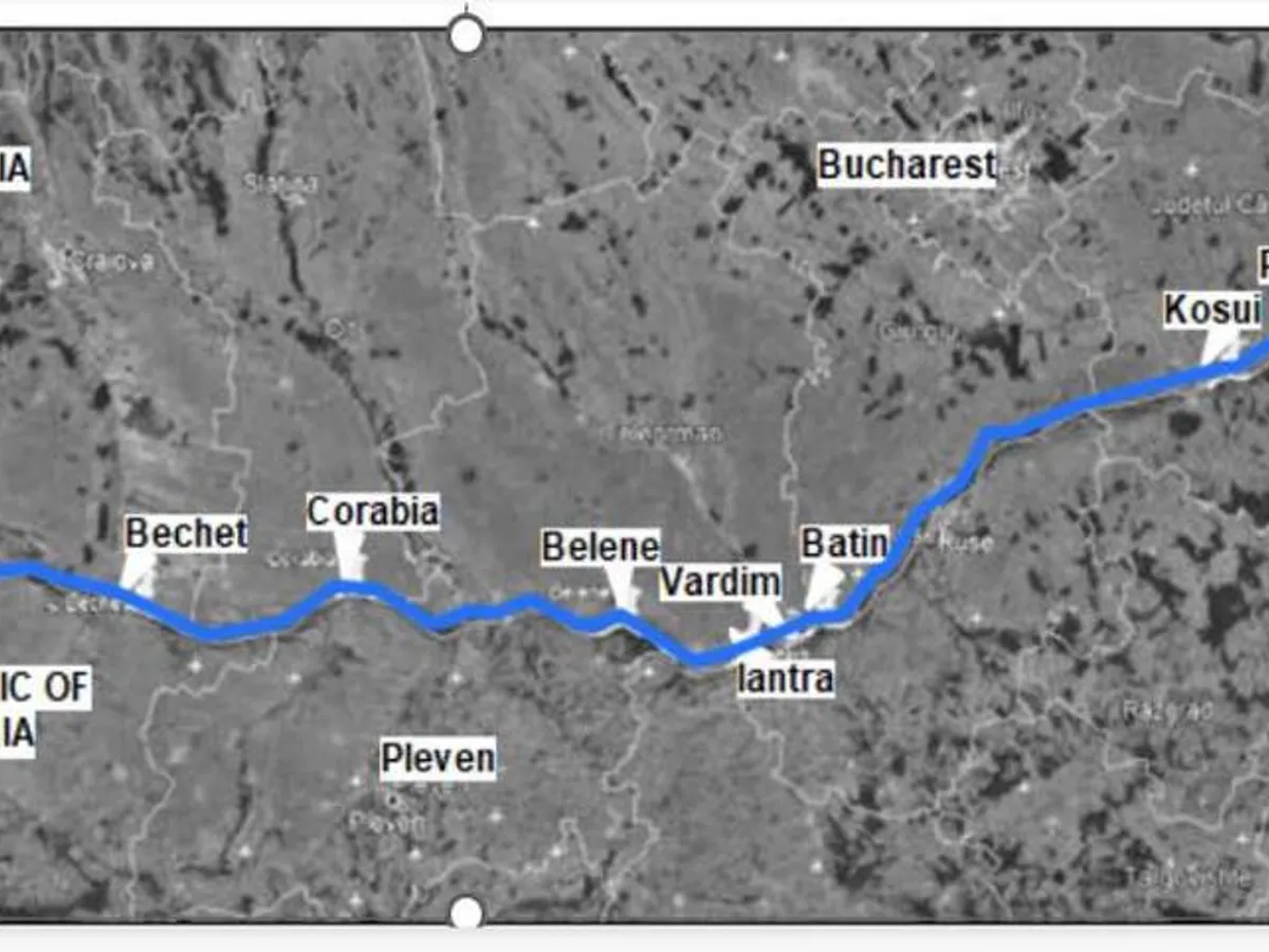 Harta „Autostrăzii albastre” - Foto: Facebook / Irinel Scripștenu