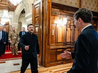 Nicușor Dan și Volodimir Zelenski - Foto: Facebook/ Nicușor Dan