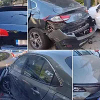 A adormit la volan și a făcut praf 7 mașini parcate. Păgubiții, disperați. RCA-ul e la Euroins - Foto: dobrogea.tv