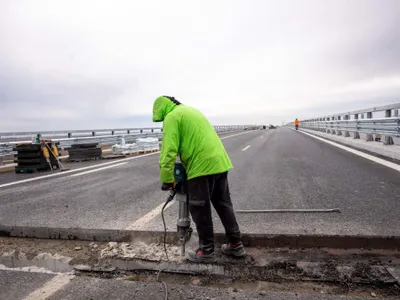 Cum se lucrează acum pe Autostrada Bucureştilor A0. Zonele în care se desfăşoară lucrări - Foto: INQUAM PHOTOS/Ovidiu Micsik