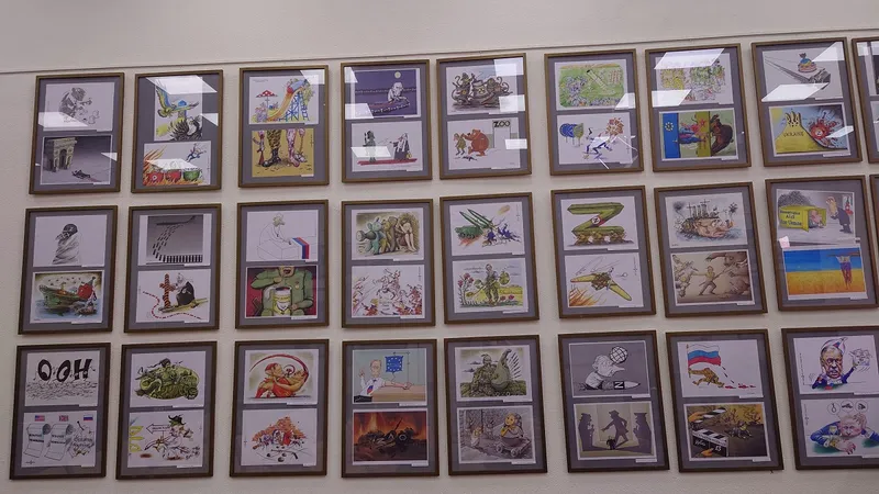 Putin ironizat și trimis în iad de către caricaturiștii ucraineni - Foto: Remus Cernea