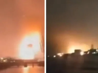 Atac cu drone asupra portului Primorsk - Foto: X/ @DailyNewsJustIn