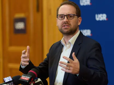 Dominic Fritz, preşedintele USR, în conferinţă de presă - Foto: Profimedia Images