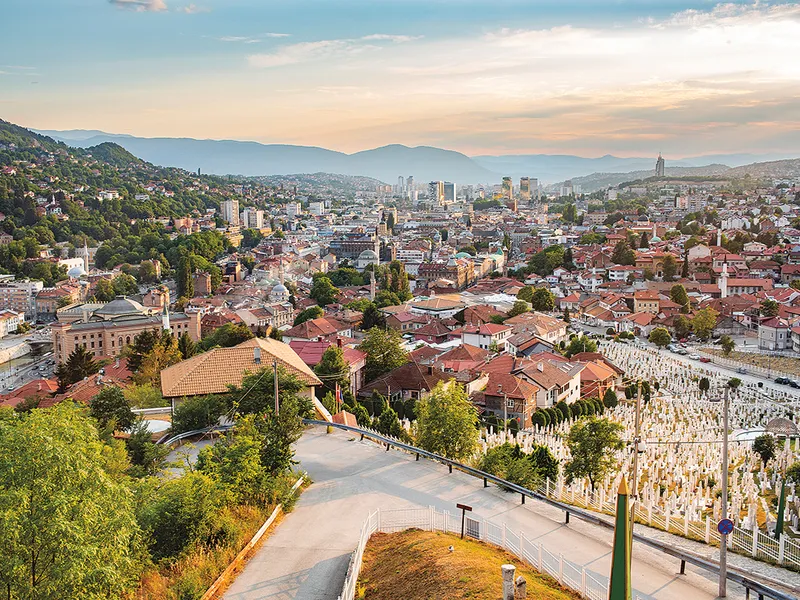 Vedere generală a orașului Sarajevo