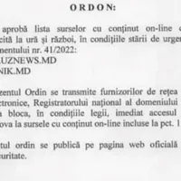 Ordinul de blocare a portalurilor rusești / FOTO: facebook.com