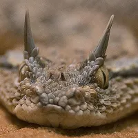 Vipera cu corn, cerastes gasperettii, cunoscută sub numele vipera arabică cu corn - Foto: Wikimedia/Sari Barazi/CC BY 4.0