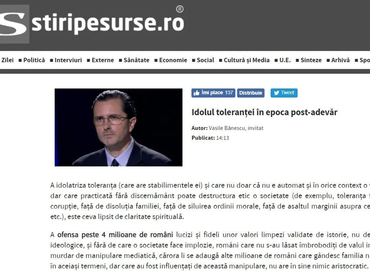 O parte a comentariului lui Vasile Bănescu