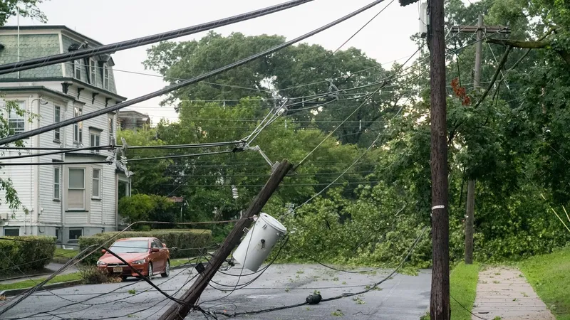 Urmările furtunii în Plainfield, New Jersey, pe 3 iulie - Foto: Profimedia Images