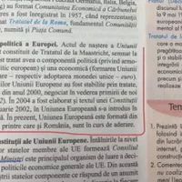 Elevii de liceu învață la Istorie că România NU este în Uniunea Europeană/FOTO: Facebook