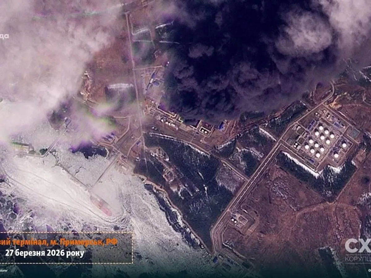 Portul Primorsk, după atacul dronelor ucrainene - Foto: Profimedia Images