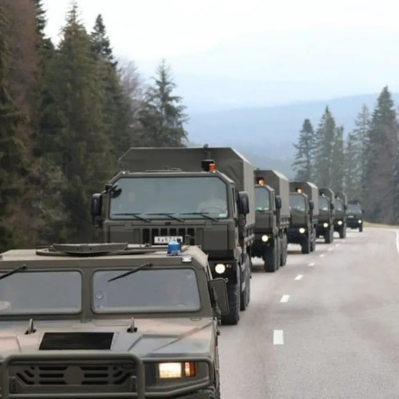Coloană militară pentru exercițiul LOGEX 26 - Foto: Facebook / Ministerul Apararii Nationale, Romania