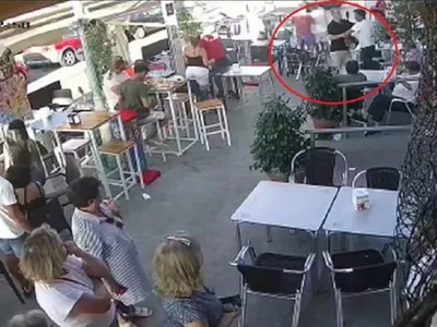 Un român bătut de un spaniol, la o terasă din La Huelva, a murit la o lună după incident Foto: captura video revista.lamardeonuba.es