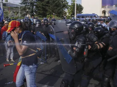 Intervenția brutală a jandarmilor, la 10 august 2018 Foto: Inquam