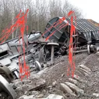 Un tren rusesc a fost aruncat misterios în aer  - Foto: 112