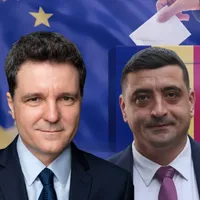 Finala prezidențială. George Simion vs. Nicușor Dan. România alege între UE și dictatura lui Putin - Foto: Profimedia images - Colaj Newsweek