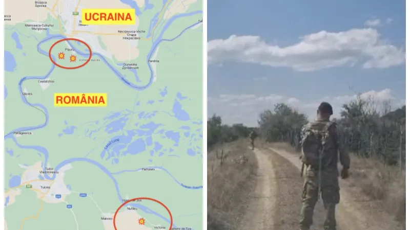 Dronă rusească descoperită la 9 km de orașul Tulcea. A căzut lângă un obiectiv militar românesc - Foto: Colaj/ Digi24/ Imagine cu caracter ilustrativ