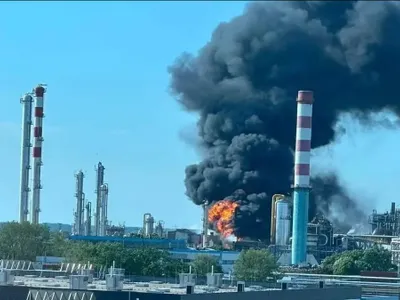 Explozie la o rafinărie MOL din Ungaria - Foto: X/@W0lverineupdate